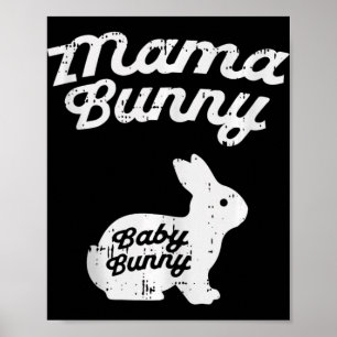 Mama Bunny Schattige Zwangerschapsaankondiging Ont Poster