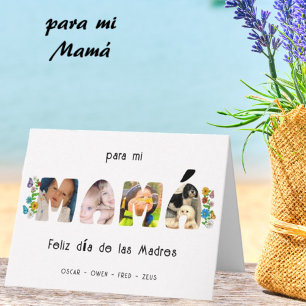 Mamá Butterfly Moederdag Aangepaste Foto & Naam Kaart