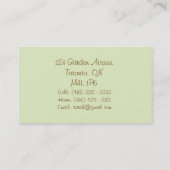 Mama Calling Cards Contactkaartje (Achterkant)