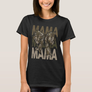 Mama Camo Coquette Bow op jacht naar mama Mama T-shirt