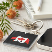 MAMA CANADA T-Shirt Button Sleutelhanger (Voorkant Rechts)