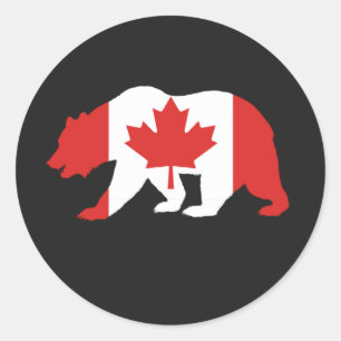 MAMA CANADA T-shirt Ronde Sticker