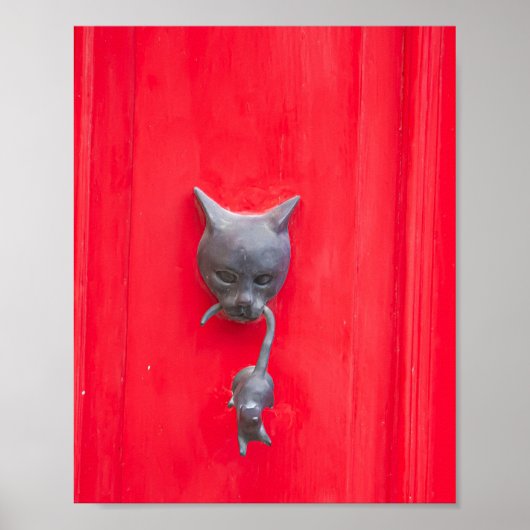 🐈 Mama Cat Knock, Knock! ❤️ Poster (Voorkant)