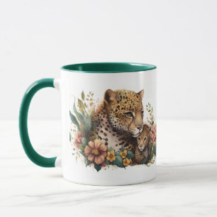 Mama Cheetah en Welp Mok