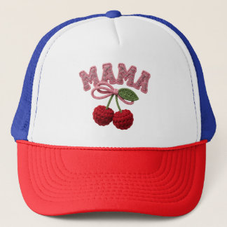 Mama Cherry Hoed – Geborduurde stijl “Mama” pet wi