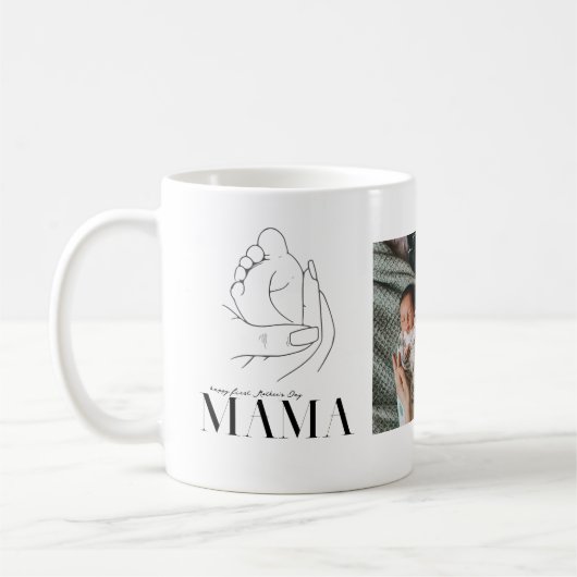 Mama | Chic Boho Lettering 3 Foto Koffiemok (Links)