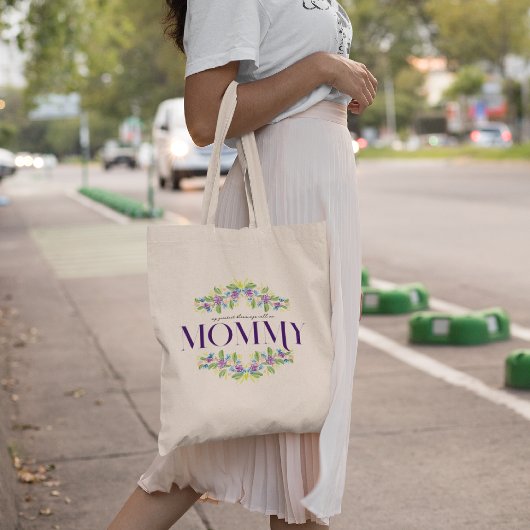 Mama | Chic Boho Lettering & Bloemen Tote Bag
