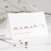 Mama | Chic Boho Script en hart met foto Kaart