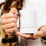Mama | Chic Boho Script en hart met Kinder namen Koffiemok<br><div class="desc">Deze stijlvolle,  boho terracotta mok is uitgerust met een moderne scripttypografie die "mama" zegt,  met een gekrabbeld hart. De eenvoudige elegante tekst toont de namen van uw kinderen. Het perfecte Moederdag cadeau voor je favoriete moeder.</div>