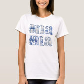 Mama Chinoiserie Coquette Bow Moederdag T-shirt (Voorkant)