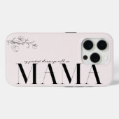 mama | Chique Boho Lettering & Bloemen Case-Mate iPhone Case (Achterkant (horizontaal))
