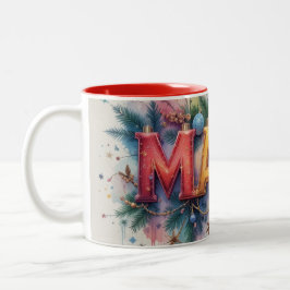 Mama Christmas Mug Tweekleurige Koffiemok