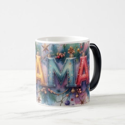 Mama Christmas ornaments Magische Mok (Voorkant rechts)