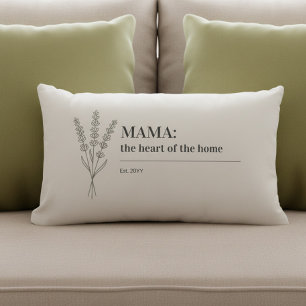Mama Citaat Hart van het Thuis Minimalistisch Kussen