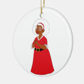 Mama Claus Almondy Keramisch Ornament (Links)