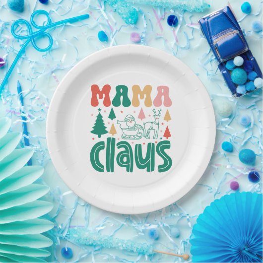 Mama Claus Christmas Design-60097 Papieren Bordje (Feest)