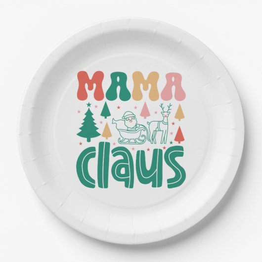 Mama Claus Christmas Design-60097 Papieren Bordje (Voorkant)