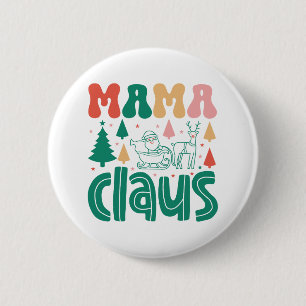 Mama Claus Christmas Design-60097 Ronde Button 5,7 Cm