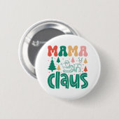 Mama Claus Christmas Design-60097 Ronde Button 5,7 Cm (Voorkant /achterkant)