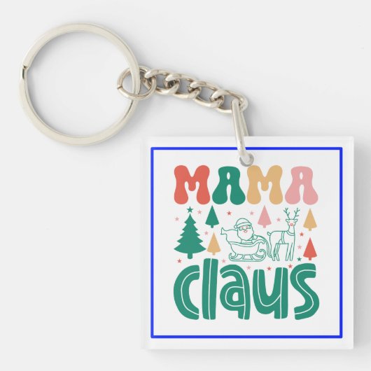 Mama Claus Christmas Design-60097 Sleutelhanger (voorkant)