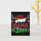 Mama Claus Christmas Lights Matching Family Xmas P Kaart (Gele Bloem)