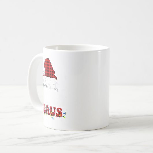 Mama Claus Funny Christmas Lights Pajama Family Ma Koffiemok (Voorkant links)