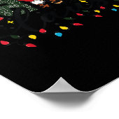 Mama Claus Kerst Pyjama Santa Claus Familie Mat Poster (Hoek)