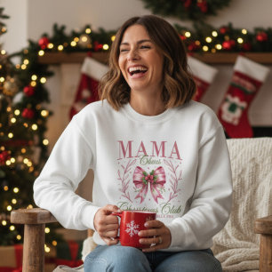 Mama Claus Kerstclub Roze Coquette Strik Trui