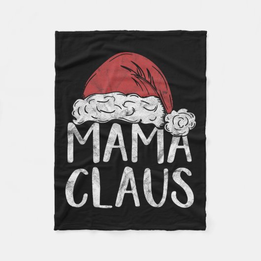 Mama Claus kerstkostume Gift Santa Matching F Fleece Deken (Voorkant)
