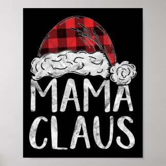 Mama Claus kerstkostume Gift Santa Matching F Poster