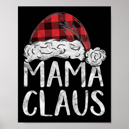 Mama Claus kerstkostume Gift Santa Matching F Poster (Voorkant)