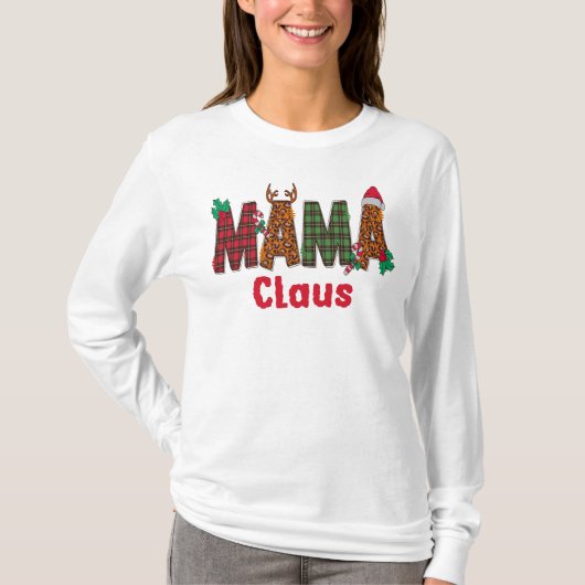 Mama Claus, Kerstmama T-shirt (Voorkant)