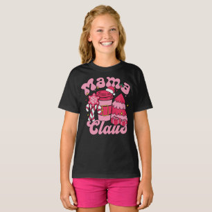 Mama Claus Kerstman Grappig Kerstpyjama Matching T-shirt