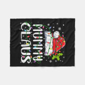 Mama Claus Kerstman Hoed Matching Familie Xm Fleece Deken (Voorkant (Horizontaal))