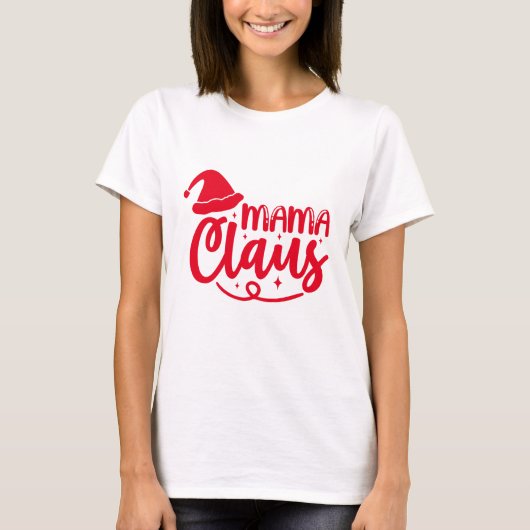 Mama Claus - Kerstmis T-shirt (Voorkant)