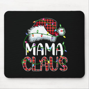 Mama Claus Kerstverlichting Matching Familie Xmas Muismat
