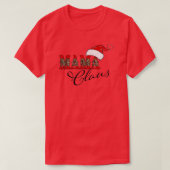Mama Claus Merry Kerstmis Funny Ma Lover Santa H T-shirt (Design voorkant)