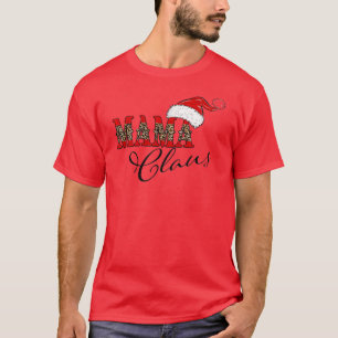Mama Claus Merry Kerstmis Funny Ma Lover Santa H T-shirt