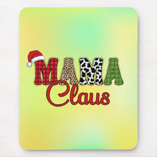 Mama Claus Plaid Pattern-60096 Muismat (Voorkant)