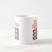 Mama Claus Retro Groovy Kerst Feestdagen Koffiemok (Center)