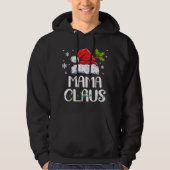 Mama Claus Santa Funny KerstPajama Matching F Hoodie (Voorkant)