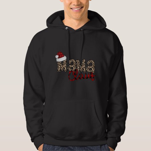 Mama Claus Santa Hat Kerstmis Pajama Family Match Hoodie (Voorkant)