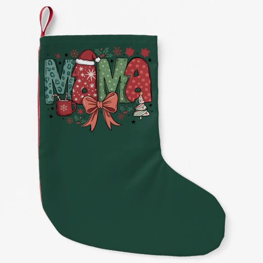 Mama Claus Vrolijk Kerstcadeau voor Mama Kleine Kerstsok (Voorkant)