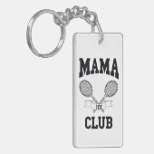 Mama Club Tennis Racket Athletic Custom Sleutelhanger (Voorkant Links)