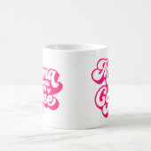 Mama Coffee Time Heet Roze Groovy Typografie Koffiemok (Center)