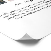 Mama Collage op mijn trouwdag Moedercadeau voor ha Poster (Hoek)