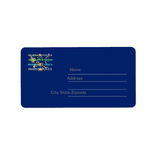 Mama Cooks Mama Design Mama Cares Mama houdt van Etiket (Voorkant)