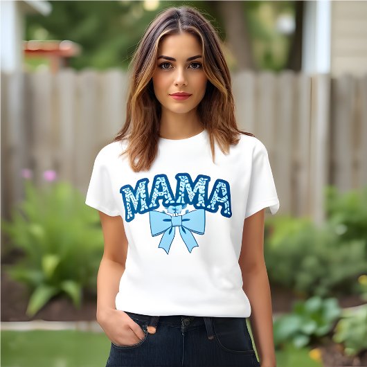 MAMA Coquette Blauwe Bloemen T-shirt