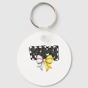 Mama Coquette Boog Game Day Bysebyll Softbyll Chee Sleutelhanger