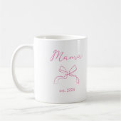 mama | Coquette Pink Bow en Baby's Foto Koffiemok (Links)
